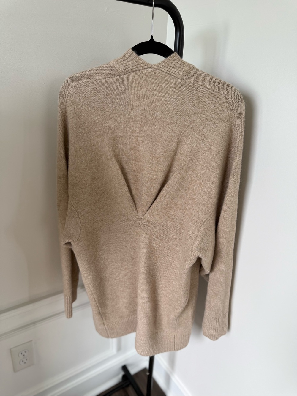 Astr Neutral Beige Ribbed V-Neck Cardigan - Picture 2 of 3